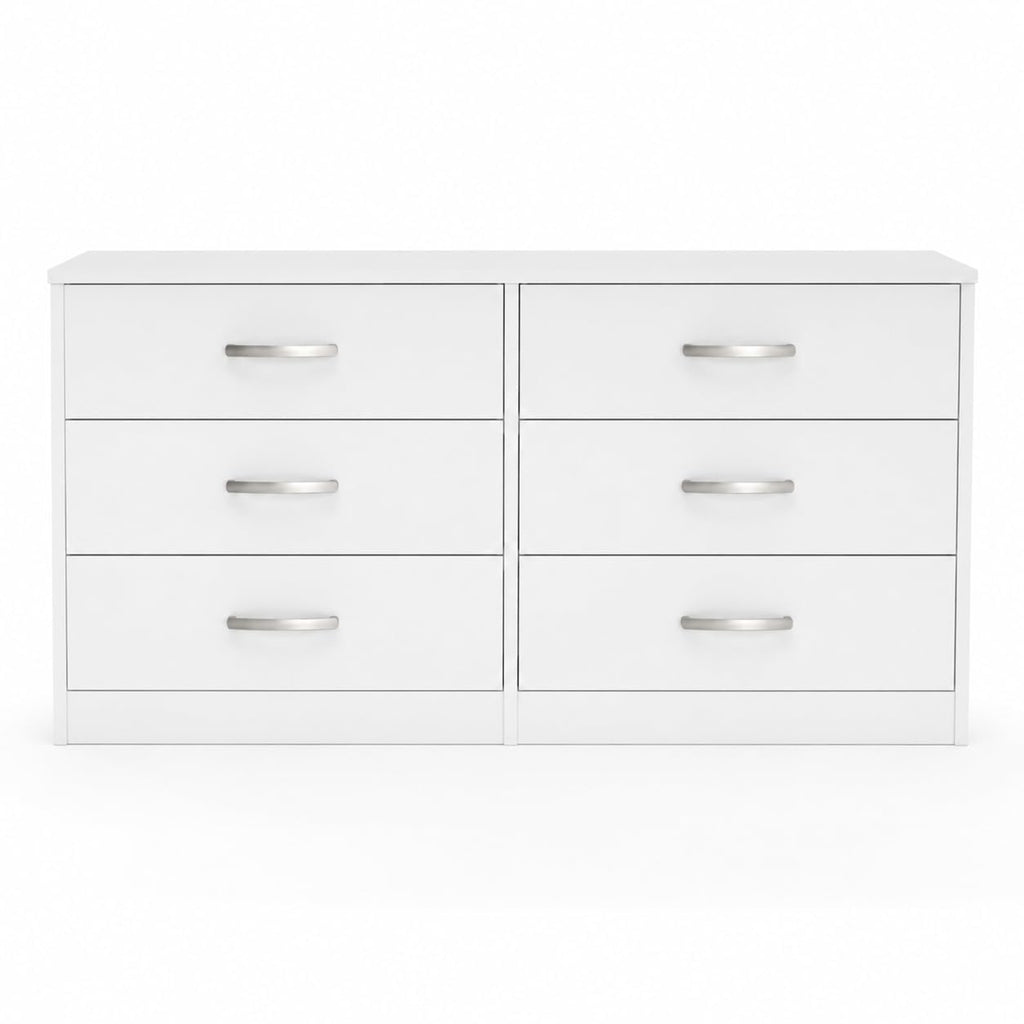 Virella Modern 6 Drawer Dresser Cabinet Bedroom, Living Room & Home Organizer