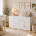 Virella Modern 6 Drawer Dresser Cabinet Bedroom, Living Room & Home Organizer