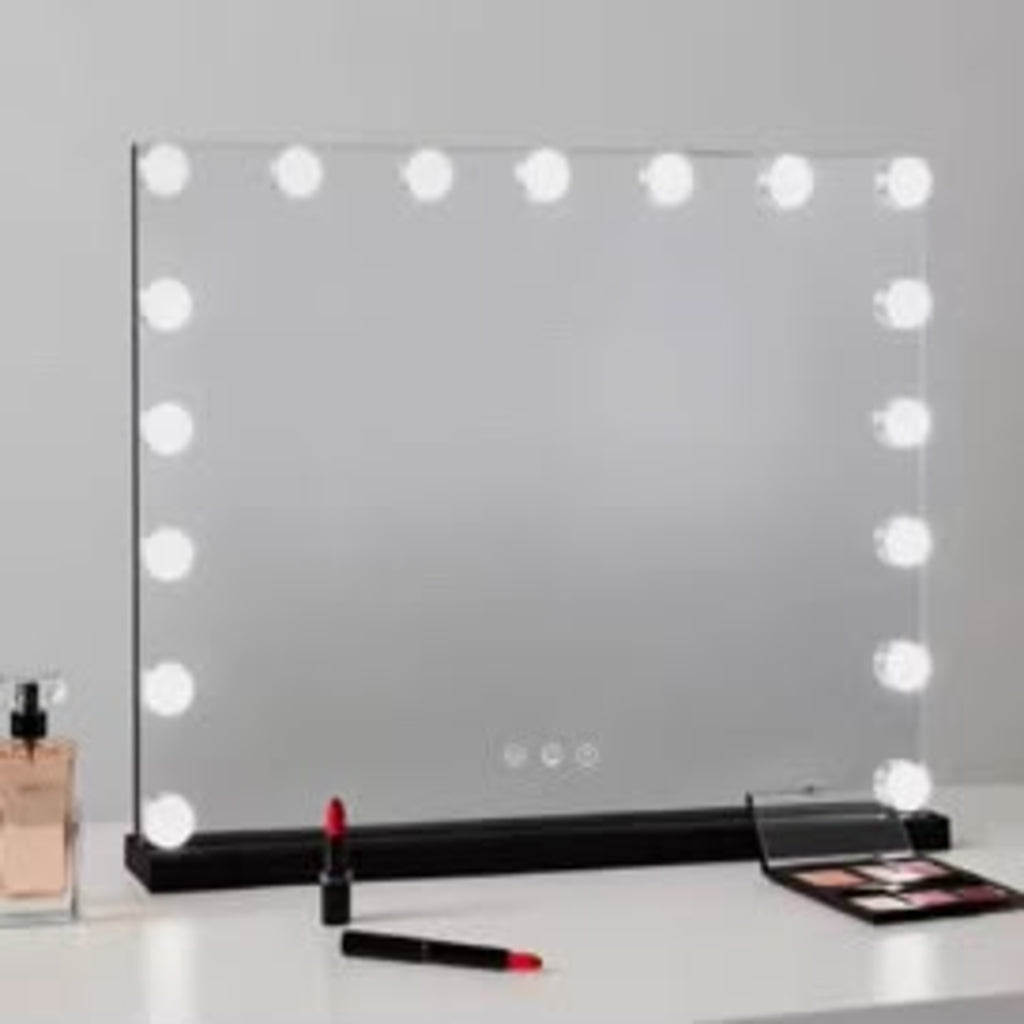 Aureva Hollywood Vanity Mirror with 17 Dimmable LED Bulbs, Touch Control & 3 Color Lighting Modes