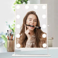 Glownest Tabletop Hollywood Makeup Mirror with LED Lights, Touch Sensor & Dimmable Brightness