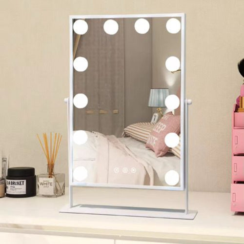 Glownest Tabletop Hollywood Makeup Mirror with LED Lights, Touch Sensor & Dimmable Brightness