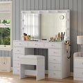 Verona Makeup Vanity Table with Hollywood LED Mirror | Premium Dressing Table with Storage