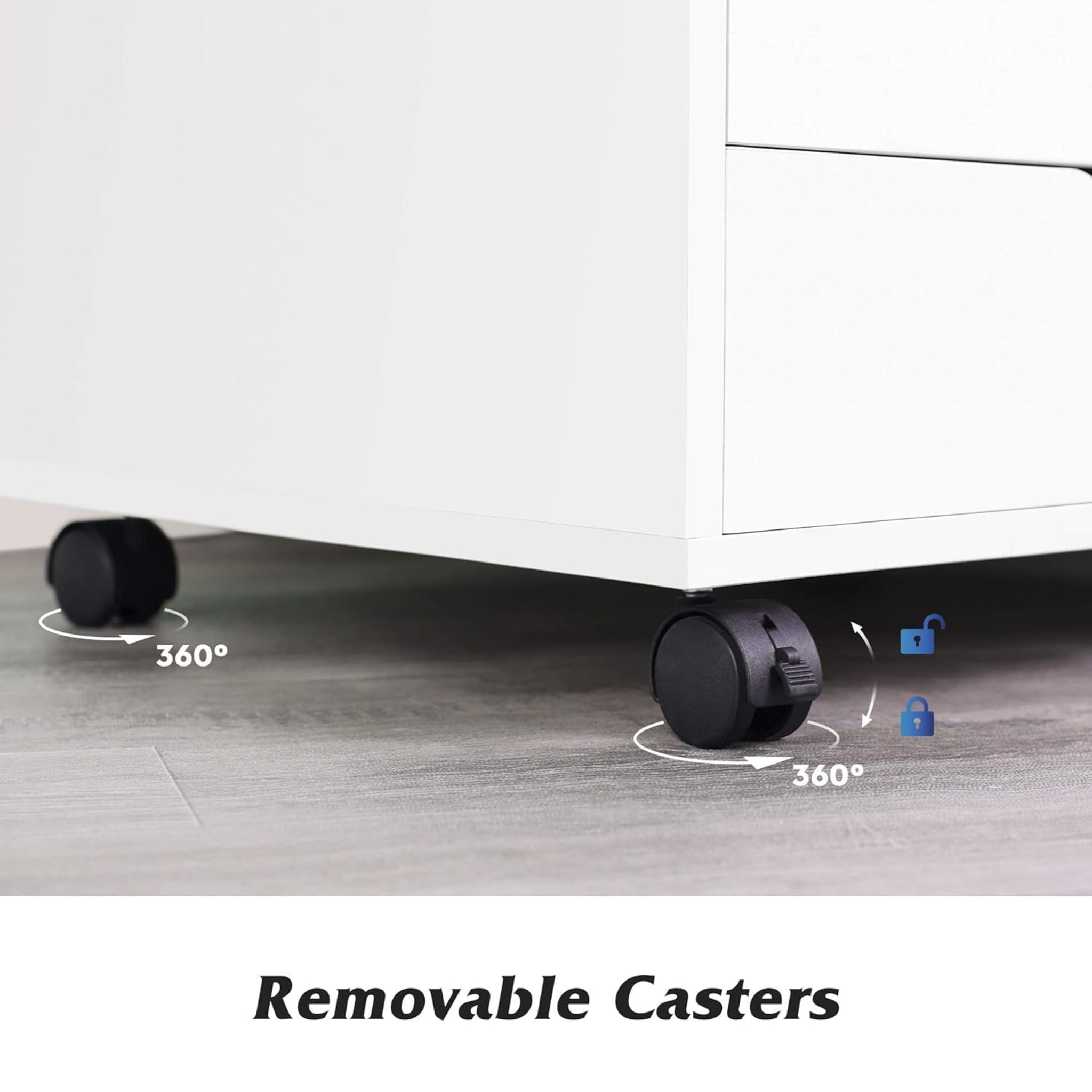 Novara Rolling 5 Drawer Storage Cabinet Drawer Unit with Wheels for Home, Office & Study